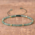 Custom 2 X 4mm Dainty Bracelet Semi-precious Flat Beaded Handwoven Fashion Adjustable Bracelet for Women