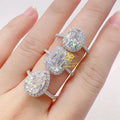 Promotion Price Gorgeous Women Style White Gold Plated 925 Silver Wedding Bridal Moissanite Engagement Ring
