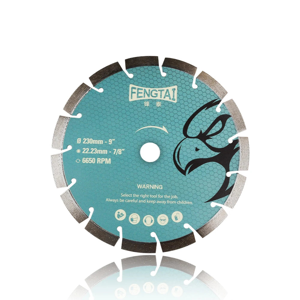 Industrial OEM 9" 230x12mm Laser Welded Diamond Saw Blade for Cutting Reinforced Concrete