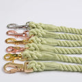OKEYPETS Custom Color Logo Design Fashion Luxury Handmade Durable Heavy Climbing Yellow Rope Dog Leash