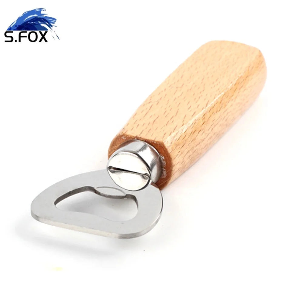 Kitchen Tools Original Metal Wood Handle Beer Bottle Opener