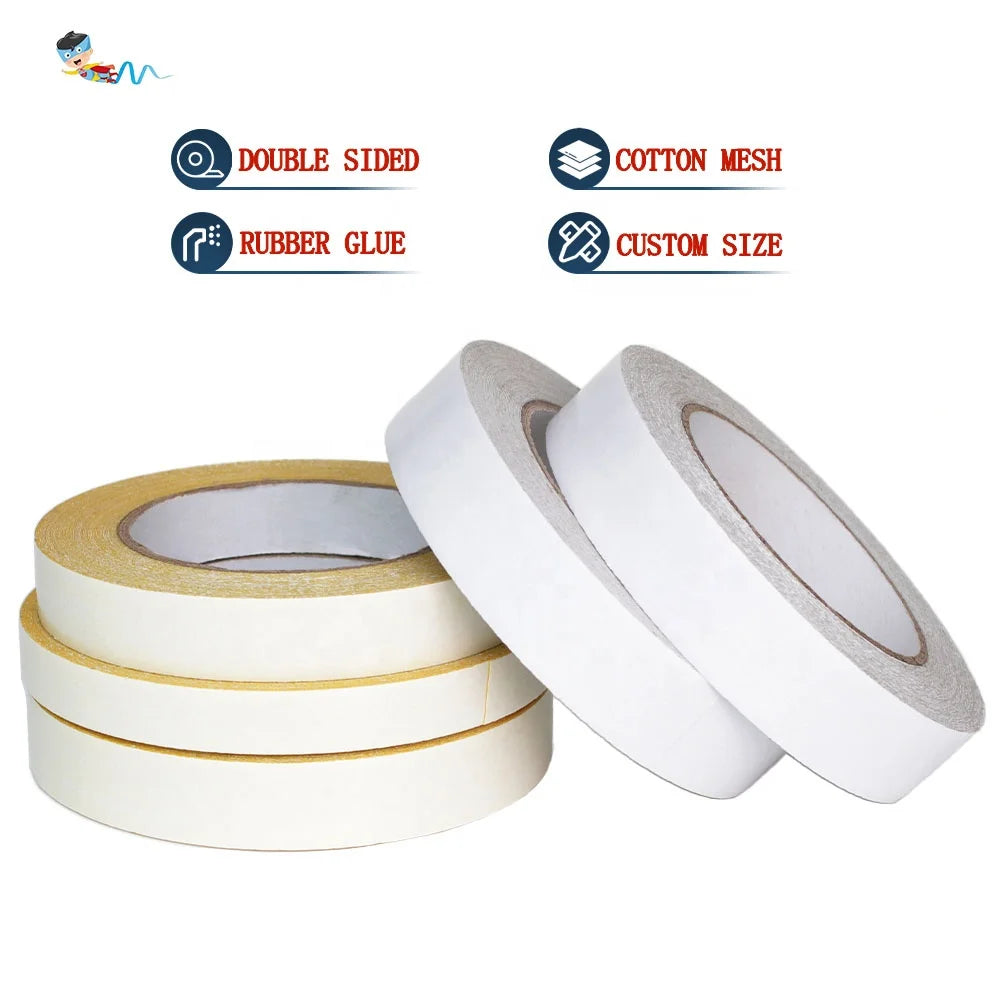 2- Recyclable High Viscosity Mesh Cotton Fabric Cloth Double Sided Rug Carpet Self Adhesive Tape
