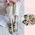 Wholesale Bulk Korean Cute Rabbit Dog Cat Animal Short Socks Cartoon Cotton Ankle Socks Set for Women