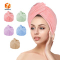Custom logo Personalized Super Absorbent Quick Dry Soft Magic Turban Microfiber Hair Towel Wrap Turban