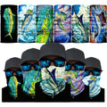 Sublimation Full Print Ocean Fish Cycling Fishing Face Neck Gaiter Tube Seamless Bandana Scarf