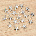 20pcs 14x11mm Antique Silver Plated Star Handmade Charms Pendant:DIY Jewelry Findings for Bracelet Necklace