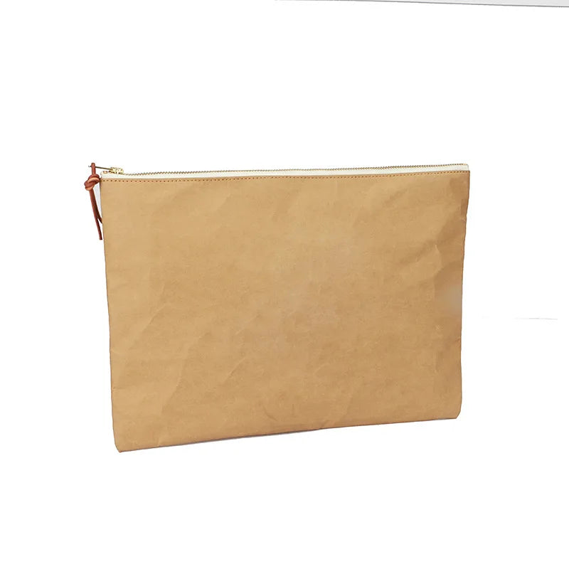 Manufacturer Customised Envelope Bag with Zipper Washable Kraft Paper Bag Portable Storage Bag