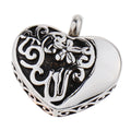 Stainless Steel Cremation Ash Urn Necklace Celtic Heart Claddagh Pendant Pet Human Memento Flower Keepsake Celtic Holder Urn