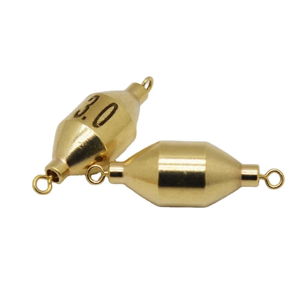 High Quality Fishing Sinkers Brass Bullet Sinker Weight Fast Sinking for Rig Bass Fishing Accessory Lead Sinkers