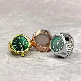 Manufacturer Direct Sale Small Green Watch Hot-selling High-end Alloy Finger Watch for Women Man