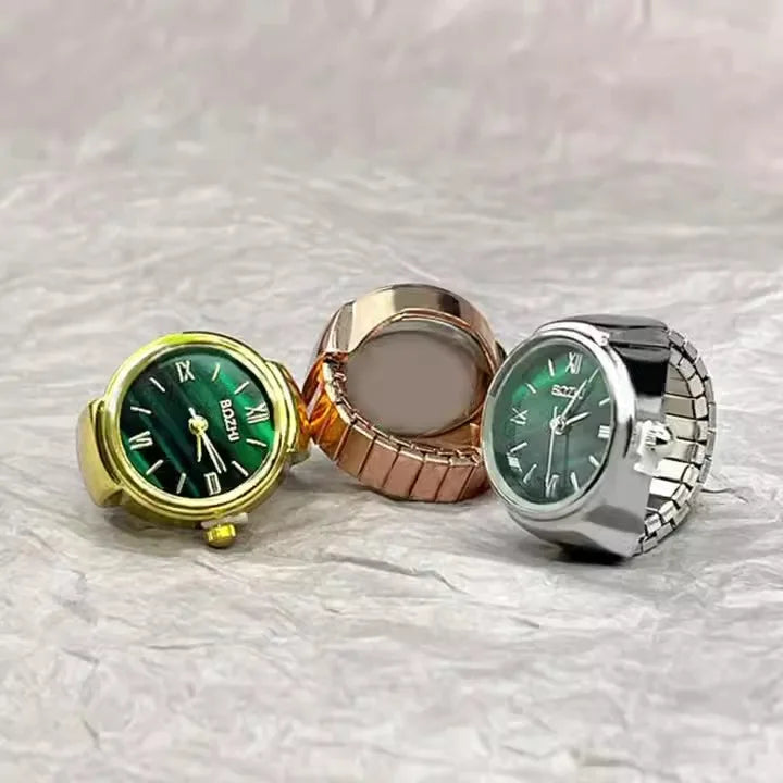 Manufacturer Direct Sale Small Green Watch Hot-selling High-end Alloy Finger Watch for Women Man