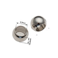 High Quality Custom Engraved logo Beads Stoppers Cord End for Bikini Swimwear
