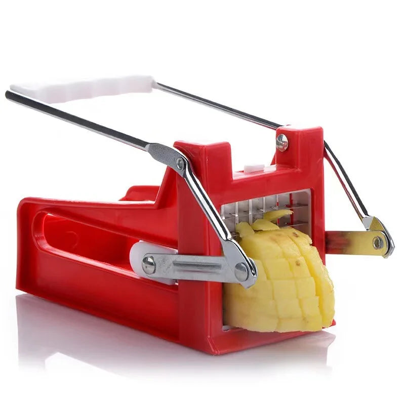 Multifunction Home Kitchen Tools Effortless Portable Durable Manual Push French Fry Potato Chip Slicer