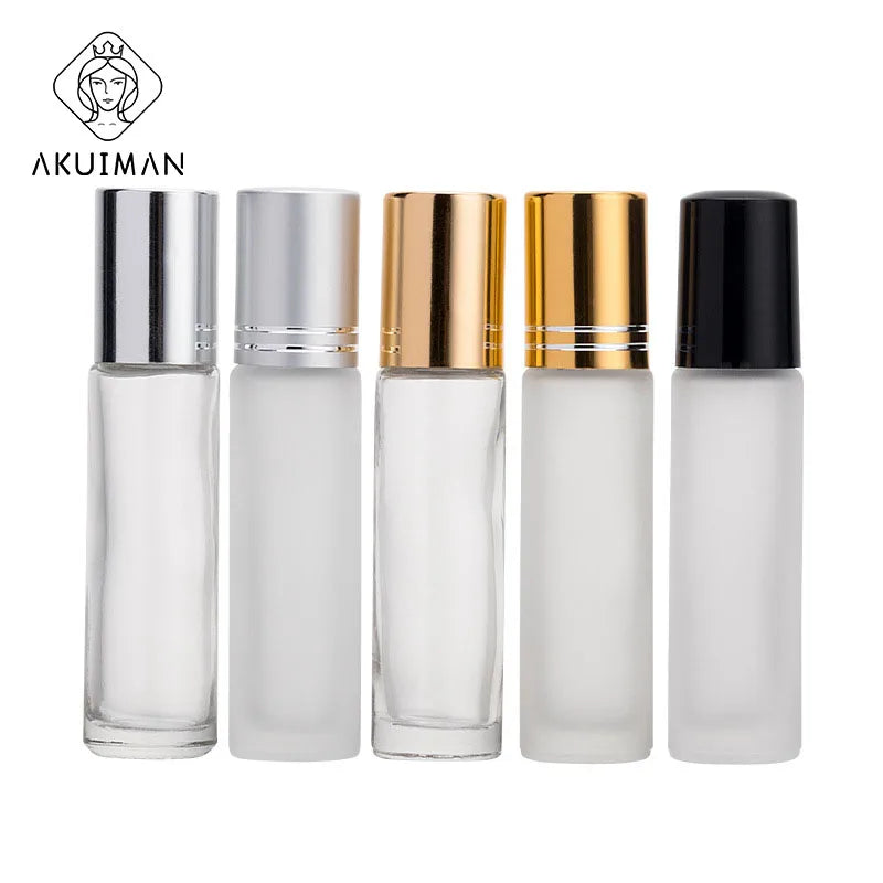 5ml 10ml Roll on Glass Bottle Convenient Perfume Oil Customizable Colors Refillable Luxury Empty Bottle