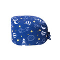 Fashion Designer Prints Pattern Scurbs Hats With BandLong Hair Operating Cotton HatsWashable Scrub Tie Hat