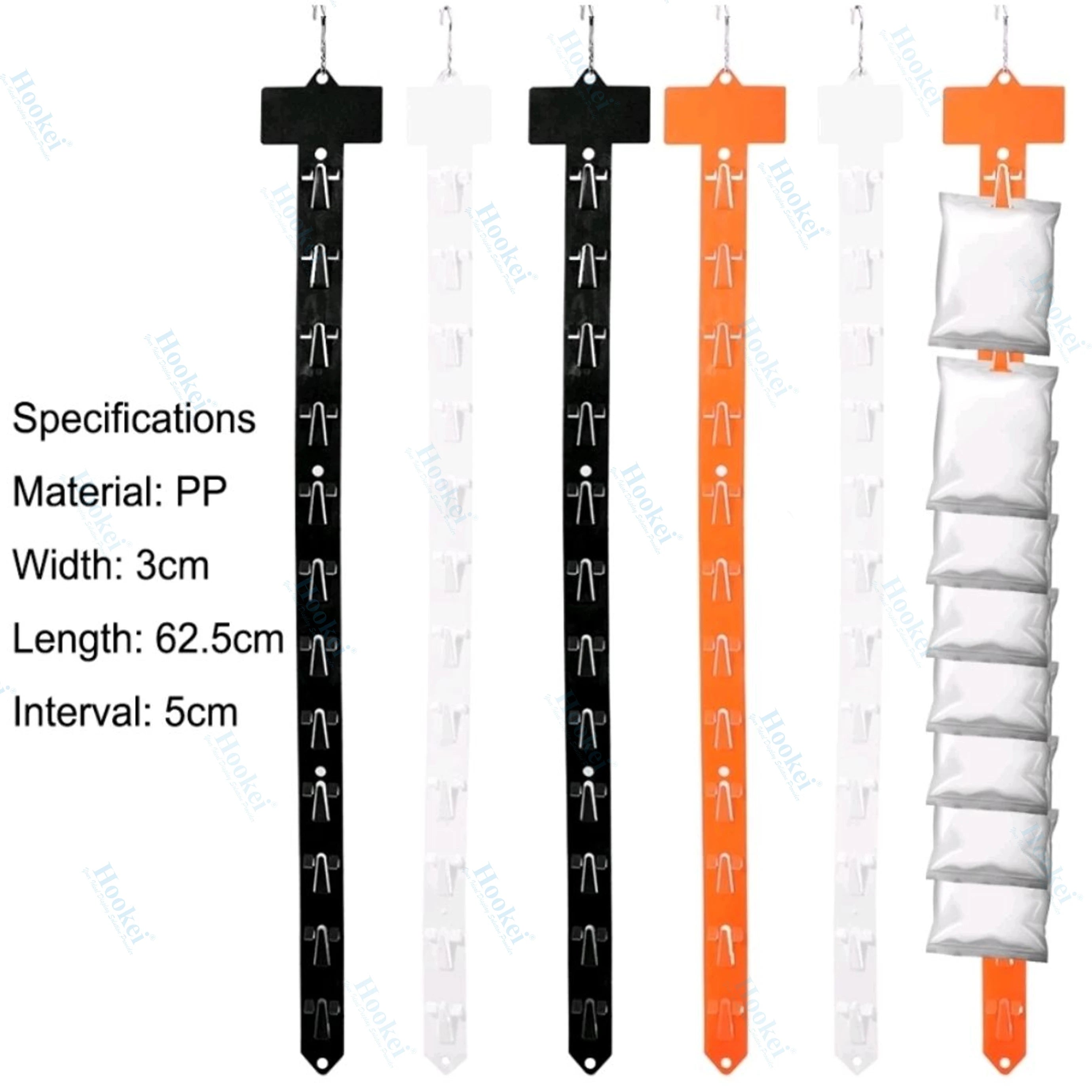 Free Sample Plastic Hanging Display Clip Strips for Retail Display With Label Header