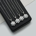 Starsgem Fashion Snowflake Pendant Necklace DEF VVS Moissanite Stone Gemstone 925 Silver Necklace