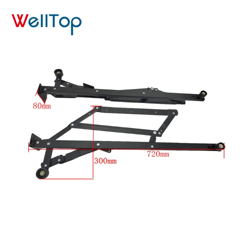 06.114 Hot Sale Furniture Hardware Sofa Hinge Metal Adjustable Sofa Bed Lift Mechanism Wheels for Bedroom