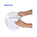 BestSub Custom White Knitted Eco-Friendly Fabric Sublimation Blanks Waffle Printed Kitchen Tea Towel Microfiber Cotton Dish