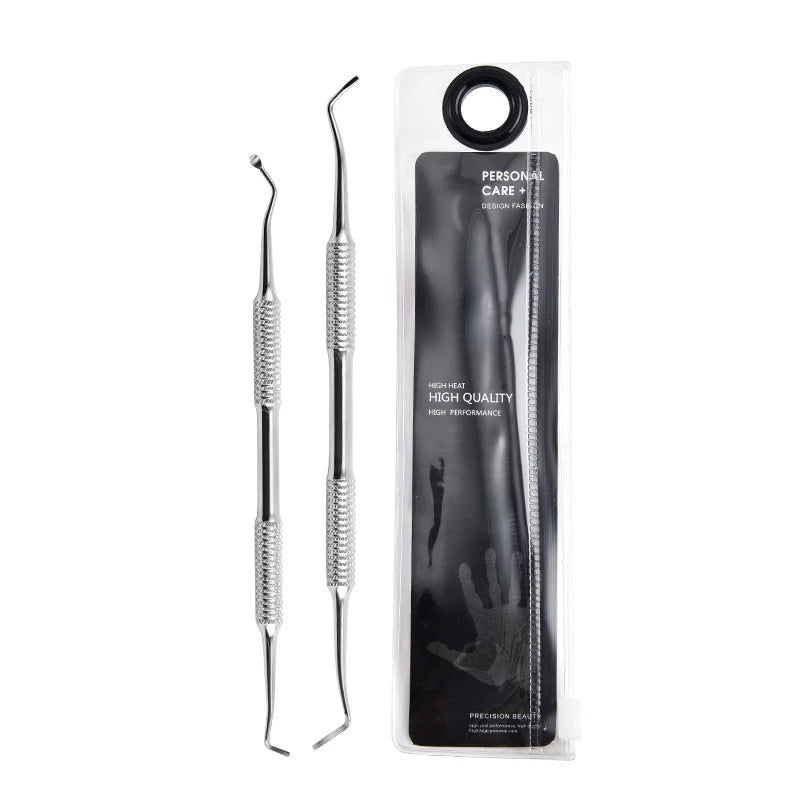 Professional Nail Supplies Double Sides Stainless Steel Cuticle Trimmer sharp Pedicure Cuticle Pusher Nails