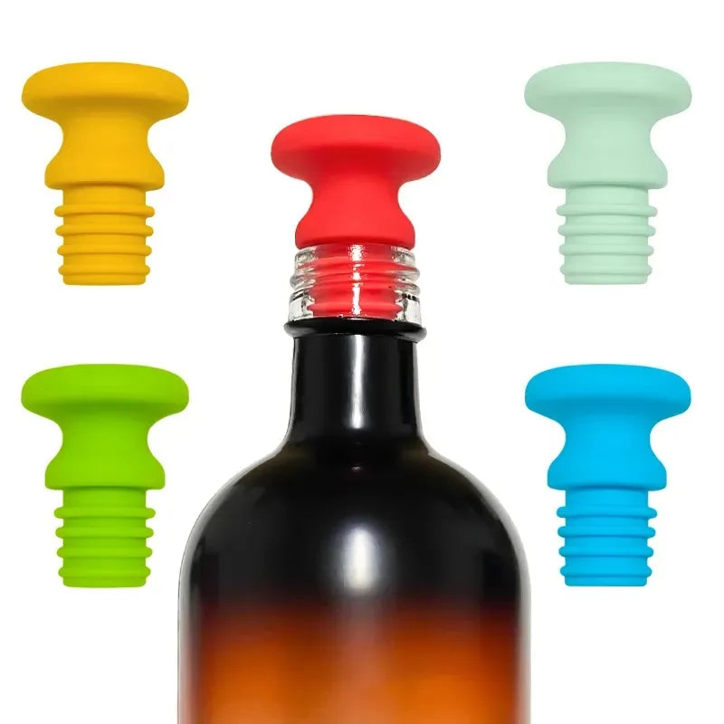 Silicone Preserving Wine Stopper Reusable Bottle Stopper for Beverages Beer Leak Proof Sealing Wine Stopper