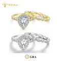 TELULA 925 Silver Jewelry Wedding Rings Moissanite Rings Diamond Wedding Jewelry S925 Sterling Silver Ring
