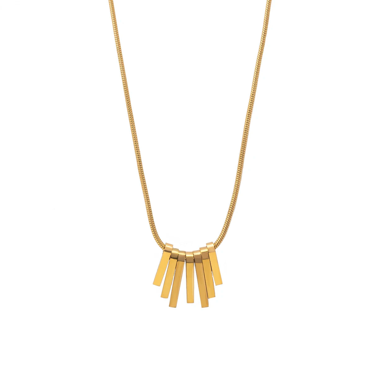 Fashion Irregular Small Square Pendant Necklace Stainless Steel Geometric Gold Plated Jewelry