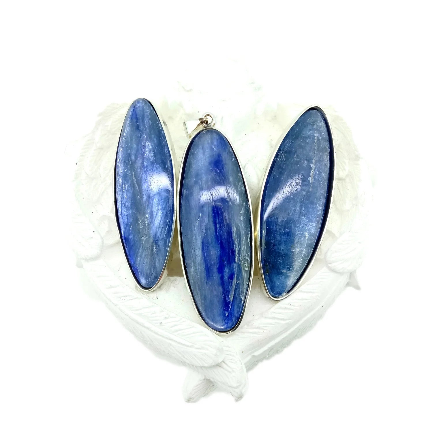 Deep blue kyanite 925 Sterling Silver pendant and earrings set or individual pieces