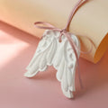 Wholesale Stocked White Wing Hanging Home Car Decoration Wardrobe Air Freshener Scented Ceramic Fragrance Essential Oil Diffuser