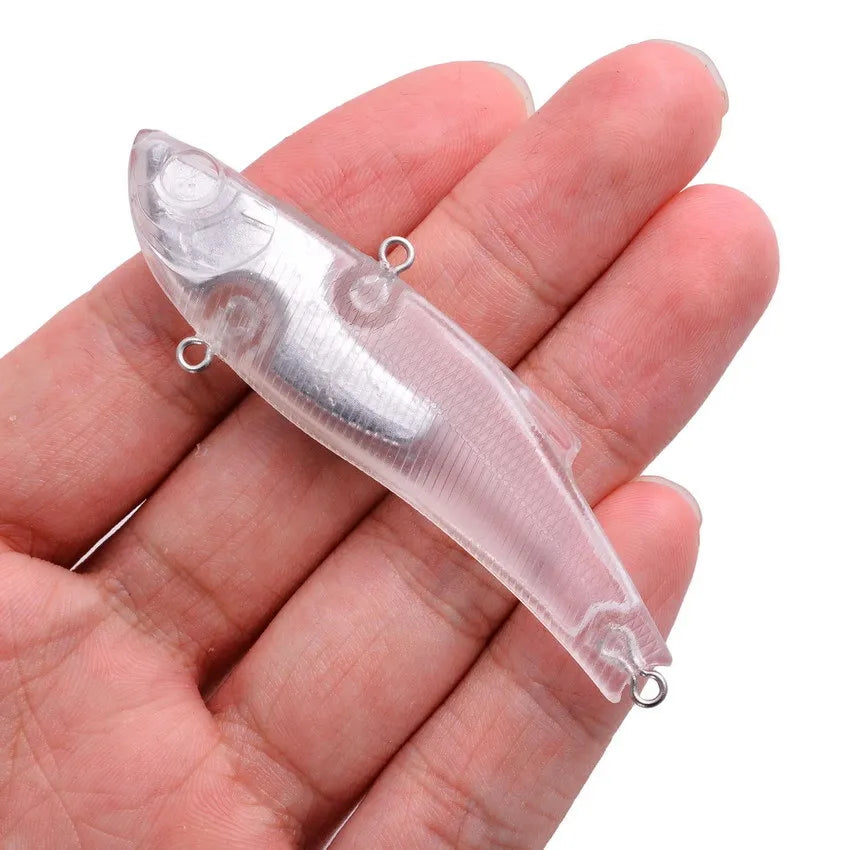70mm 16.5g Blank Unpainted Crankbait Fishing Lures with Free Eyes