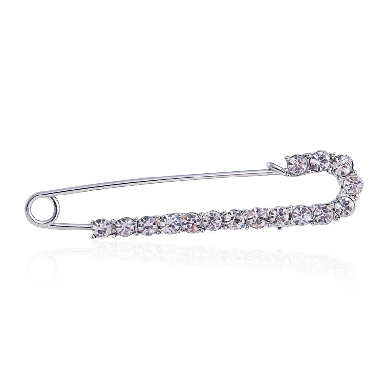 Luxury Accessories Simple Hijab Pins Rhinestone Brooch Pin Clothes Decoration