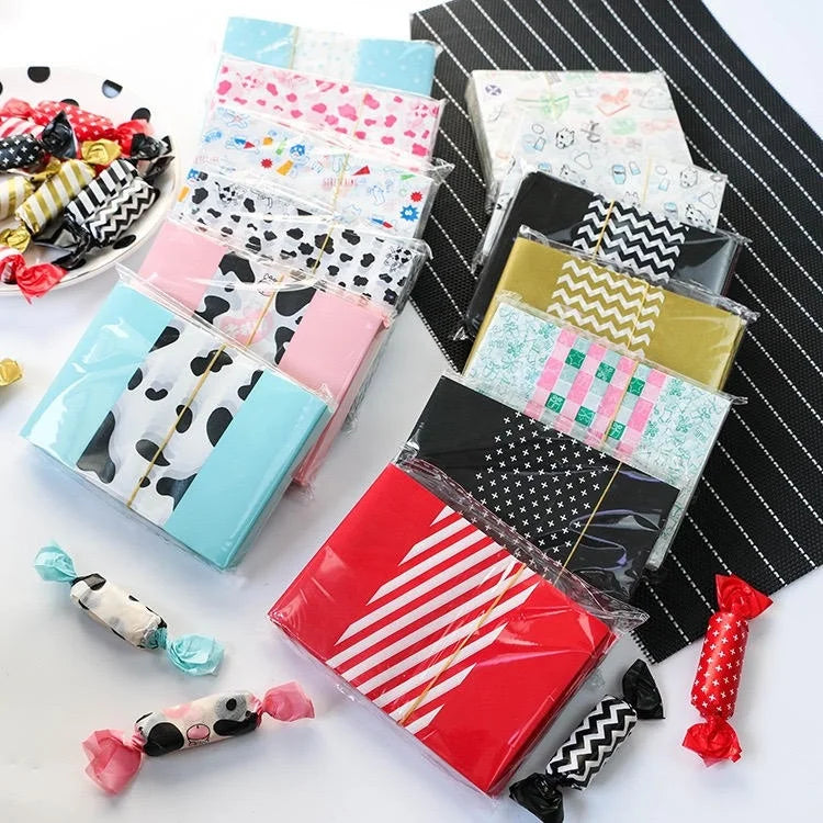 Food Grade Nougat Wax Paper Coated Toffee Candy Wrapping Paper for Baking
