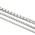 Wuqie Customized Men Women Silver Jewelry Accessories Rolo Silver Chain Link Round Box Chain