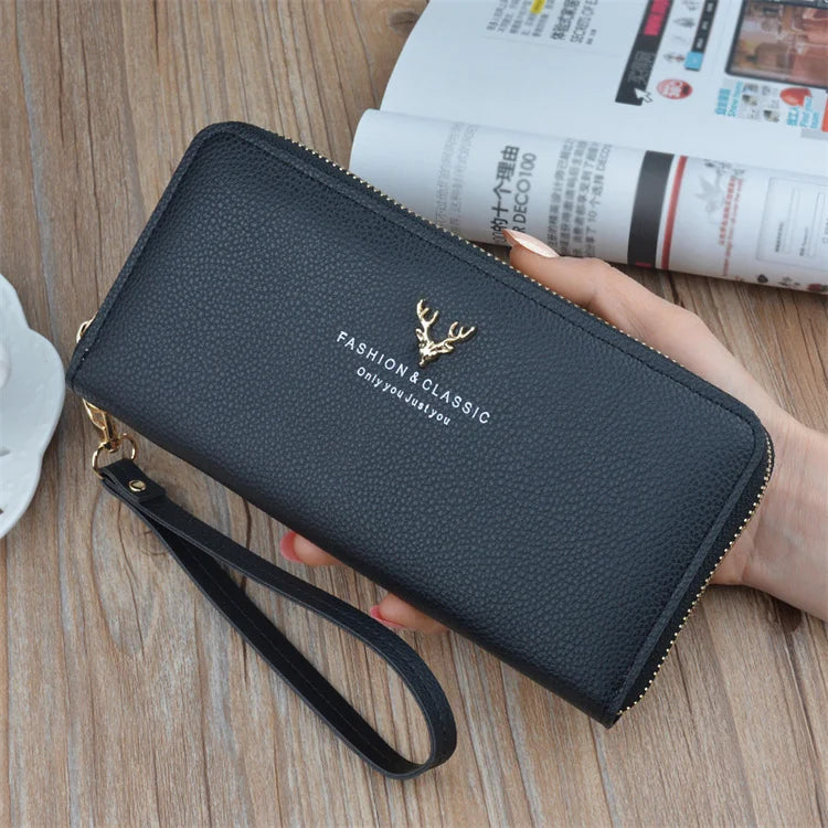 2026 Women Zip Wallets With Strap Luxury Ladies Fashionable Long Wallets Women
