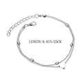Simple Fashion Jewellery Joyas Acero Inoxidable Fine Heart Ankle Chain Gold Jewelry