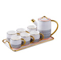 European Luxury Custom Large Tea Pot Set Hotel Household Afternoon Tea Cups High-end Ceramic Tea Set for Gifts