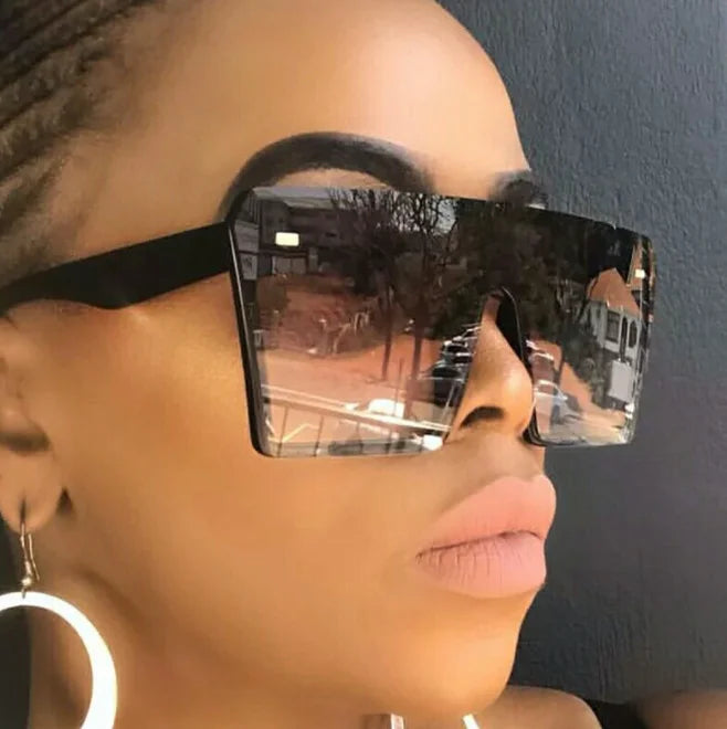New Wholesale 2022 Sunglasses Big square Black Fashion Glasses
