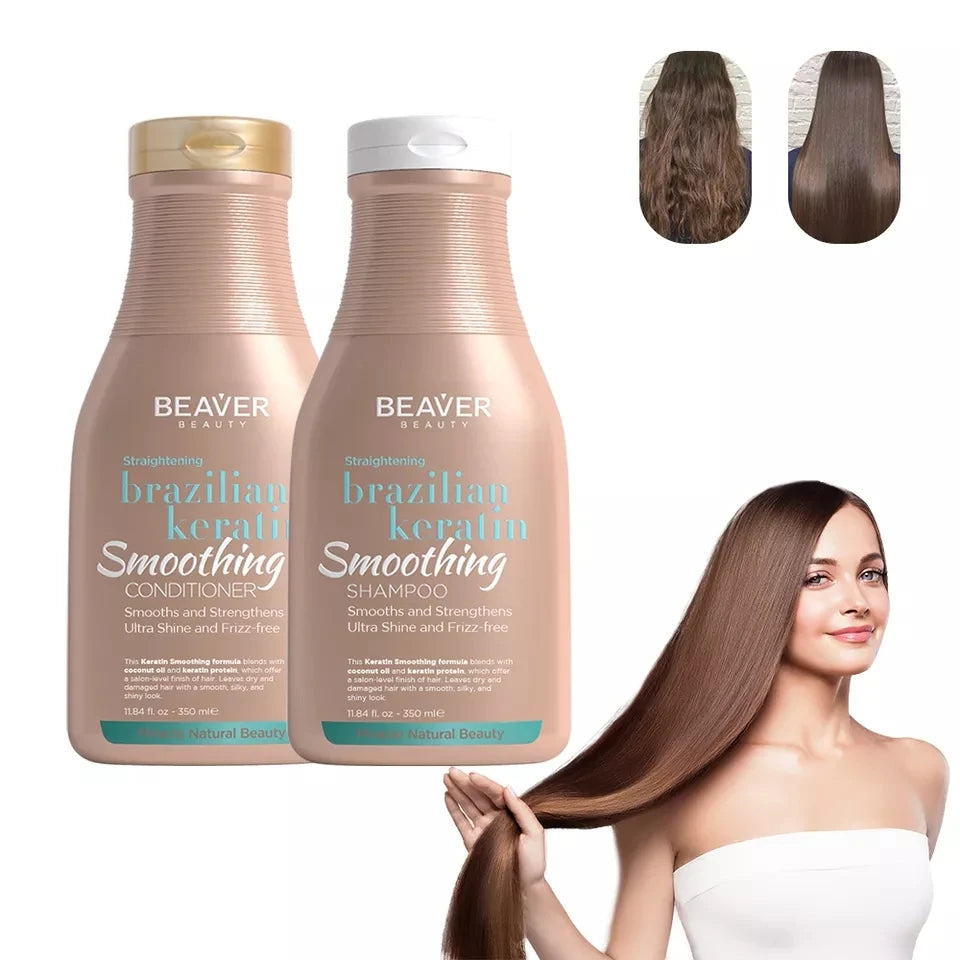 BEAVER Private Label Luxury Brand Hotel Vegan Organic Brazilian Keratin Hair Dry Care Moisturizing Shampoo and Conditioner