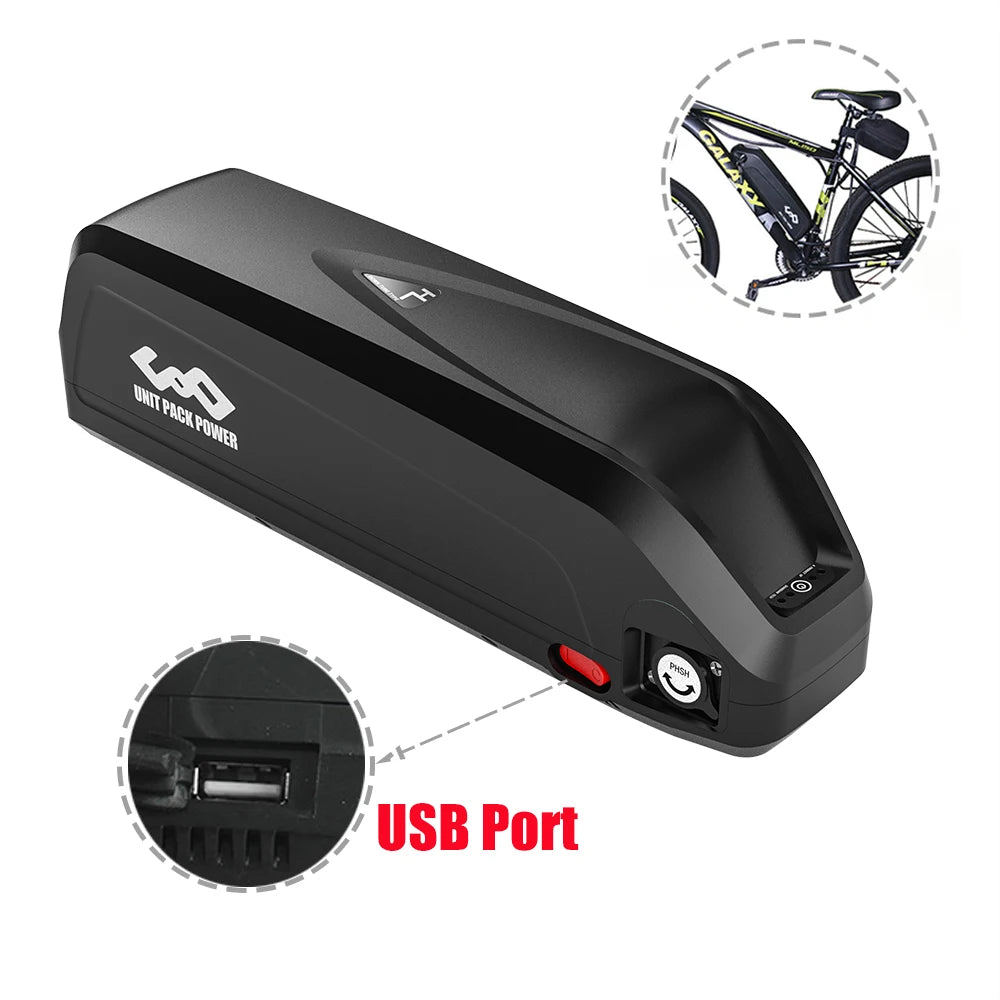 UK Stock Hailong case 48v 15ah Lithium Ion Battery 30A BMS with 2A Charger for 350W 500W 750W 1000W Electric Bike