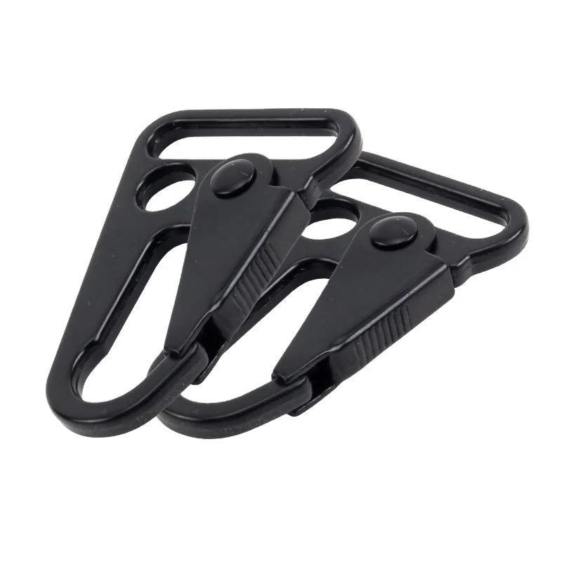 Factory Supply Outdoor Carabiner HK Sport Metal Olecranon Snap Clasp 25mm Black Snap Hook Buckle