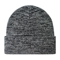 Melange Color Cuff OEM Custom Logo Winter Soft Elastic Warm Acrylic Knit Mens Beanie Hats