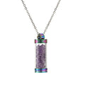 2023 MIENTER Jewelry Natural Gemstone Perfume Necklace Crystal Amethyst Quartz Gem Stone Bottle Necklace