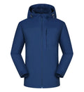 Hooded Rain Jacket Outdoor Raincoat Windbreaker Hiking Jacket Men's Lightweight Waterproof Stand Woven Outdoor Sportswear