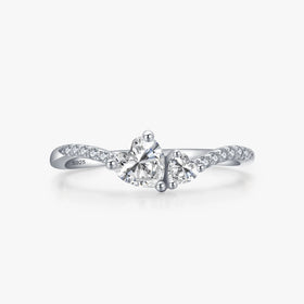 Ailmay Genuine 925 Sterling Silver Line Fashion Love Heart Clear CZ Finger Ring for Women Wedding Engagement Fine Jewelry