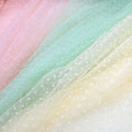 Wholesale Flocked 100% Nylon Net Soft Polyester Soft Tulle Mesh Velvet Fuchsia Lace Fabric for Girl Dresses