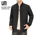 Liu Ming Autumn Winter Hot Selling Trending Men Casual Outdoor Letter Embroidery Plus Size Bomber Jacket