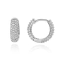 High-End Personalized Bubble Round Hip-Hop Zircon Earrings Fashionable Men's & Women's Hoop Accessories