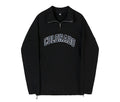Quarter Zip Collar Neck Sweatshirt Jumper Men Polyester/Cotton Custom Embroidery Digital Printing Autumn Oversized Fleece Jacket