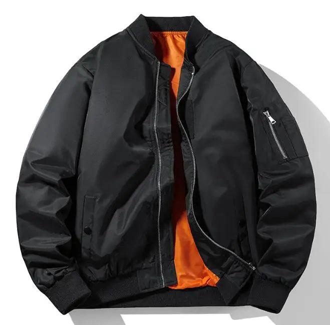 Custom New Design Classic Winter Flight Man Bomber Jacket Printed Coated Smart Casual Baseball Jackets
