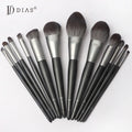 12 PCS Gray Face Powder Foundation Make-up Eyeshadow Brushes Makeup Private Label Professional Make up Brush Set